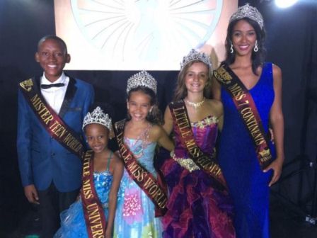 The South African winners of various categories in the World League of Beauty & Fashion 2016 pageants.