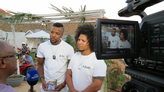 JoDee & G-Ruack being interviewed on SABC TV